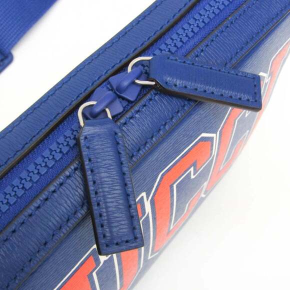 GUCCI Blue Leather Shoulder Bag - Picture 8 of 11